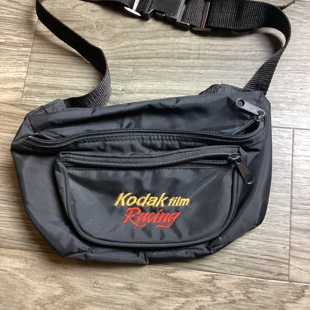 Vintage Kodak Film Fanny Pack Waist Bag Adjustable Hip Pack 3 Zipper 1990s Retro